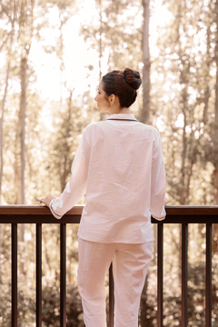 Pijama Noiva Off White Bordado - Sob Encomenda - loja online