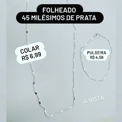 Pulseira com Corações Folheado 45 milésimos de pra