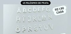 LETRAS 11MM FOLHEADAS 45 MILESIMOS DE PRATA