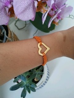 Pulseira Macramé coração