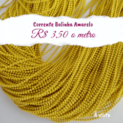 Corrente Bolinha 1,5mm Amarela