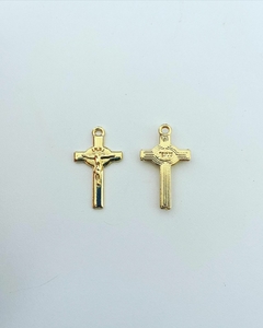 Crucifixo simples- banho dourado