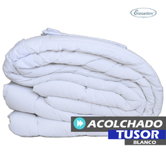 Acolchado Tusor Blanco King - tienda online