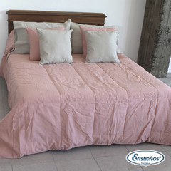 Cubrecama California en Tusor Rosa Nude King - comprar online