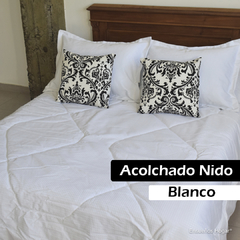 Acolchado Nido Blanco Queen