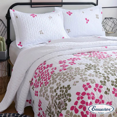 Cubrecama Veranda Queen Size Rosa - comprar online