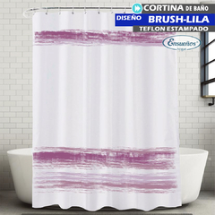 Cortina de Baño Brush Lila