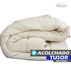 Acolchado Tusor Natural King - tienda online