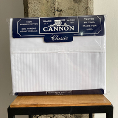 Sabanas Cannon Classic 200 Hilos 2 Plazas 1/2 Blanca