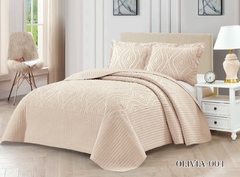 Cubrecama Olivia 001 Natural Queen Size - comprar online