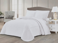 Cubrecama Olivia 002 Blanco Queen Size - comprar online