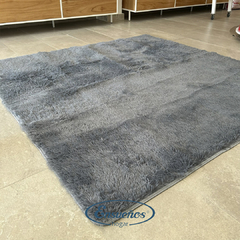 Alfombra de Pelos Cuadrada Gris Plomo - comprar online