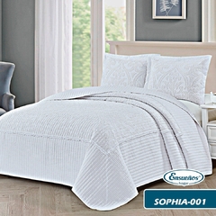 Cubrecama Sophia 001 Blanco King Size