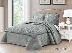 Cubrecama Sophia 002 Gris Queen Size - comprar online