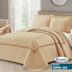 Cubrecama Sophia 004 Beige King Size