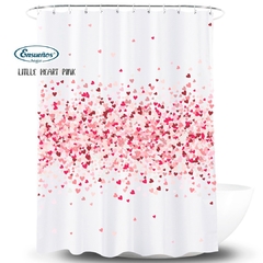 Cortina de Baño Little Heart Pink