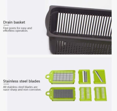 CUTTER MIX PRO - Mandolina Picador Cortador Rallador De Verduras 14 en 1 - tienda online