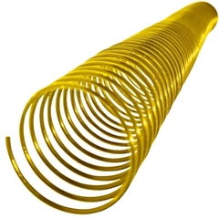 Espiral metalico revestido 57,1 mm 500 folhas dourado / 2 1/4 - comprar online