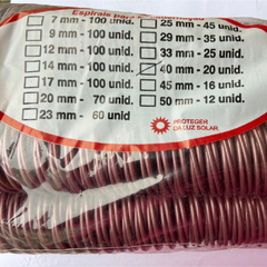 Espiral especial wireo 40 mm - 1 1/4 até 1 1/2 na cor Rosé.