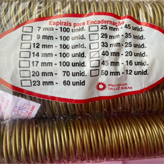 Espiral Especial de wireo 40 mm - 1 1/4 até 1 1/2 na cor Ouro Verde.