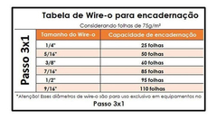 Wireo 7/16 3x1 A4 c/34 anéis p/ 90 folhas - 100 un. - comprar online