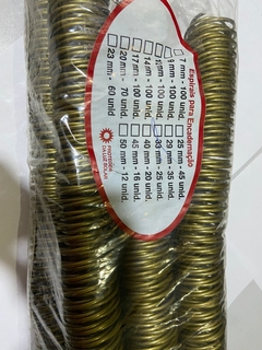 Espiral especial de wireo 33 mm - 1 1/8 na cor ouro verde metálico - comprar online