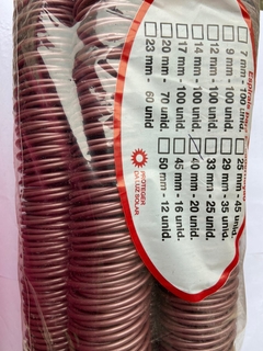 Espiral especial wireo 40 mm - 1 1/4 até 1 1/2 na cor Rosé. - comprar online