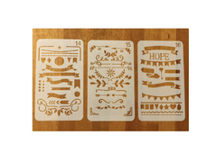 Kit réguas Stencil - 20 unids - Cactus Home