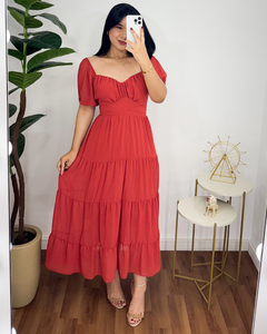 Vestido Kim Mídi em Chifon terratoca - comprar online