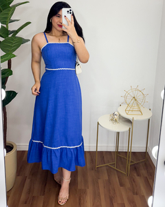 Vestido Longo Celina Azul royal