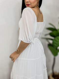 Vestido Mídi Marcela Branco - loja online