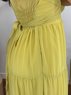 Vestido Mídi Marcela Amarelo - MM Conceito