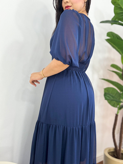 Vestido longo Mariana azul - MM Conceito