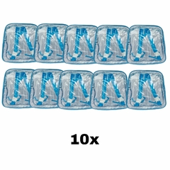 KIT COM 10 MINI mochila AZUL infantil transparente