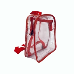 KIT COM 15 MINI mochila VERMELHA infantil transparente escola na internet