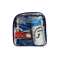 KIT COM 5 MINI mochila PRETA infantil transparente cristal escola viagem lancheira piscina brinquedo - Gii Matos Makeup