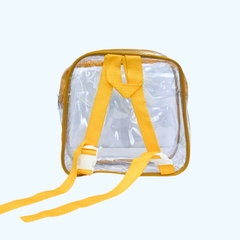 KIT COM 15 MINI mochila AMARELA infantil transparente escola - Gii Matos Makeup