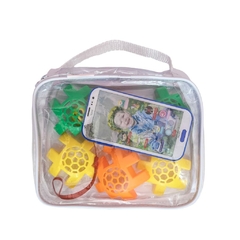ESTOJO BOX transparente e GELO - necessaire - lápis - multiuso - brinquedo - organizador - viagem na internet