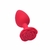 Plug Anal em Silicone Formato de Rosa Tamanho P 7,0cm x 2,5cm Vermelho