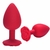 Plug Anal em Silicone Formato de Rosa Tamanho P 7,0cm x 2,5cm Vermelho - loja online