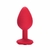 Plug Anal em Silicone Formato de Rosa Tamanho M 8,5cm x 3,5cm Vermelho - comprar online