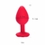 Plug Anal em Silicone Formato de Rosa Tamanho M 8,5cm x 3,5cm Vermelho - loja online