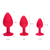 Plug Anal em Silicone Formato de Rosa Tamanho M 8,5cm x 3,5cm Vermelho - comprar online