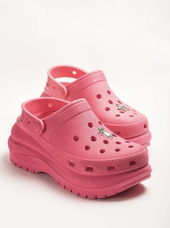 Crocs Con Plataforma Fucsia