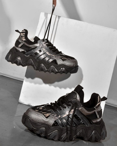 Sneakers Enjoy Negro Peltre - comprar online