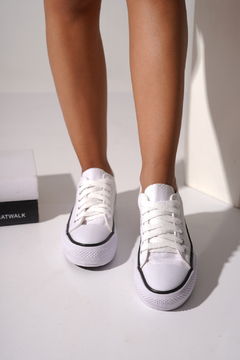 Sneakers Star Plataforma Blanco Lona en internet