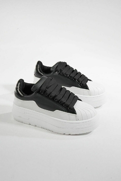 Sneakers Tina Blanco Con Negro - comprar online