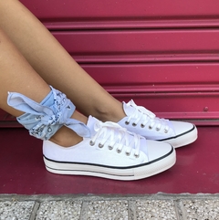 Sneakers Star Bajitas Sin Plataforma Blancas