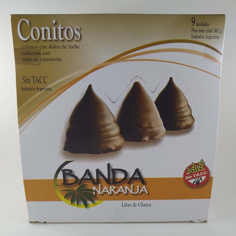 BandaNARANJA Conito Dulce De Leche X9