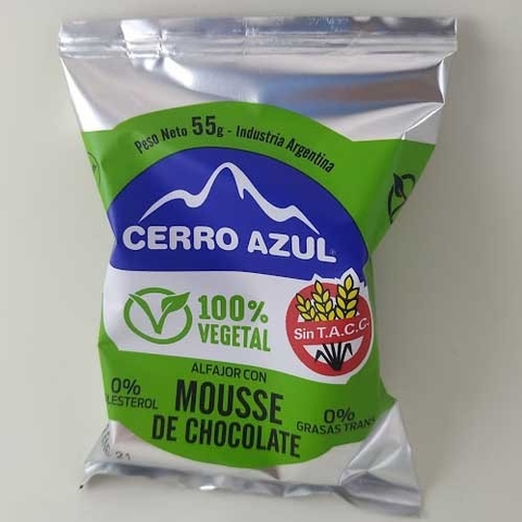 CERRO AZUL Alfajor Chocolate Sin Leche Huevo